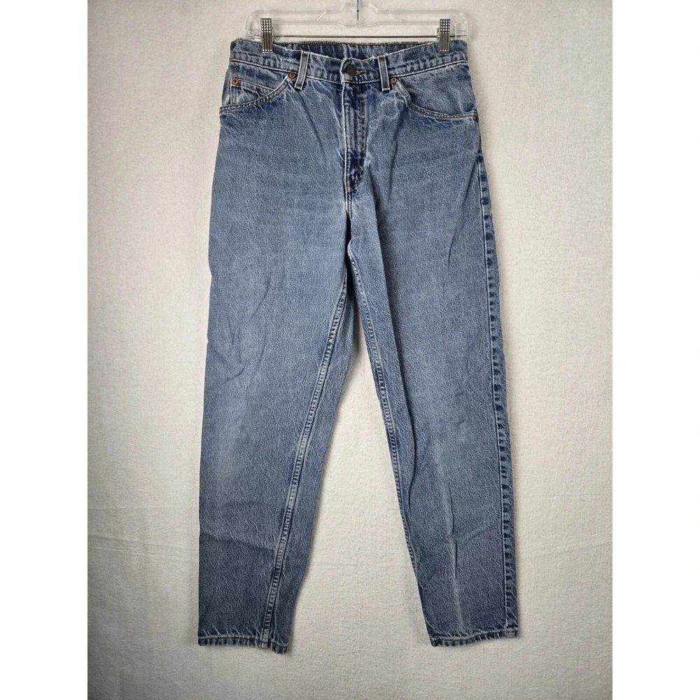 Levis 550 Mens Jeans Size 31 x32 Relaxed Fit Tapered Legs Orange Tab Cotton Blue